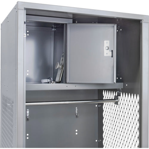 Casier pour équipement, Acier, 24" la x 18" p x 72" h, Gris - FN469
