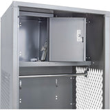 Casier pour équipement, Acier, 24" la x 18" p x 72" h, Gris - FN469