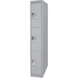 Casiers, 3 niveaux, 12" x 18" x 72", Acier, Gris, Démonté - FN472