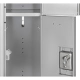Casiers, 3 niveaux, Bloc de 3, 36" x 18" x 72", Acier, Gris, Démonté - FN474
