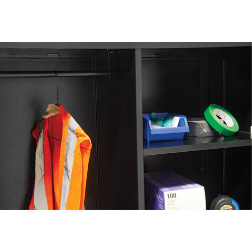 Armoire de rangement combinée, 36" la x 18" p x 72" h, Noir - FN656