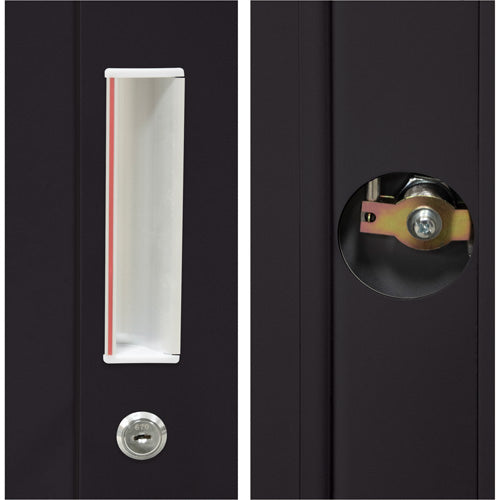 Armoire de rangement Hi-Boy, Acier, 4 Tablettes, 72" h x 36" la x 18" P, Noir - FN658