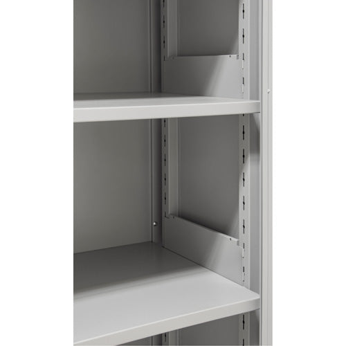 Armoires de rangement Hi-Boy, Acier, 4 Tablettes, 72" h x 36" la x 18" P, Gris - FN657