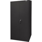 Armoire d'entreposage, Acier, 4 Tablettes, 66" h x 30" la x 15" P, Noir - FN702