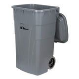 Bac d'ordures roulant, Polyéthylène, 65 gal. US - JH479