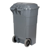 Bac d'ordures roulant, Polyéthylène, 65 gal. US - JH479