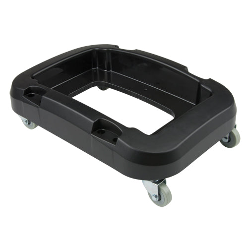 Rolling Base for Waste &amp; Recycling Container, Polypropylene, Black, Fits Containers - JH483