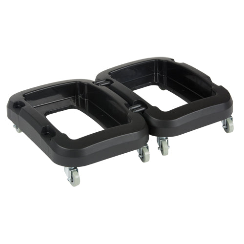 Rolling Base for Waste &amp; Recycling Container, Polypropylene, Black, Fits Containers - JH483