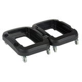 Rolling Base for Waste &amp; Recycling Container, Polypropylene, Black, Fits Containers - JH483