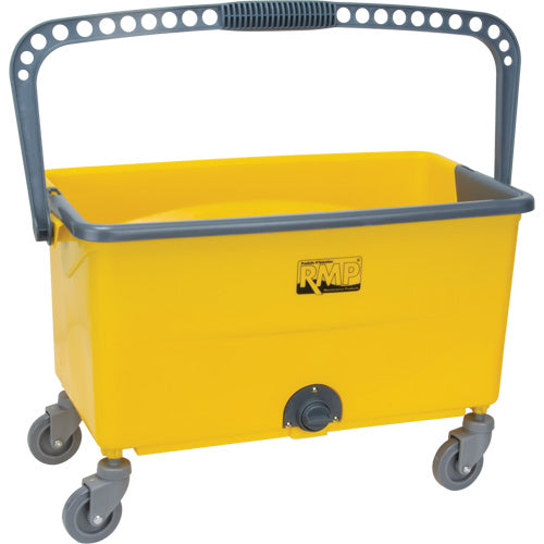 Microfiber Mop Bucket and Wringer, Strainer, 11 US gal. (44 pints), Yellow - JN501