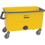 Microfiber Mop Bucket and Wringer, Strainer, 11 US gal. (44 pints), Yellow - JN501