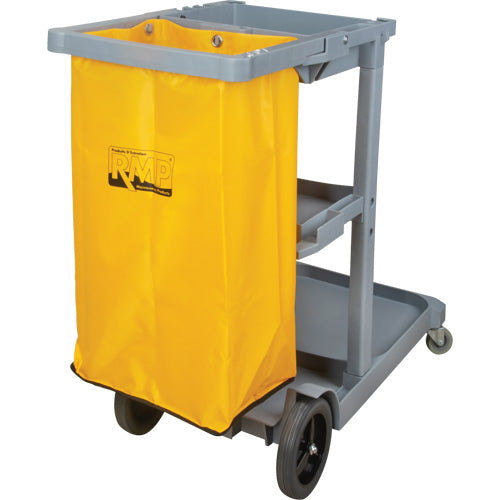 Chariot de concierge, 44" x 20" x 38", Plastique, Gris - JN515