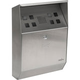 Ashtray, Wall Mounted, Stainless Steel, Capacity 1.6 Liters, Height 13-4/5" - JN619