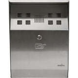 Ashtray, Wall Mounted, Stainless Steel, Capacity 1.6 Liters, Height 13-4/5" - JN619