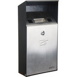 Ashtray, Wall Mounted, Stainless Steel, 1 Liter Capacity, 11-4/5" Height - JN620