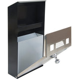 Ashtray, Wall Mounted, Stainless Steel, 1 Liter Capacity, 11-4/5" Height - JN620