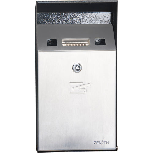 Ashtray, Wall Mounted, Stainless Steel, 1 Liter Capacity, 11-4/5" Height - JN620