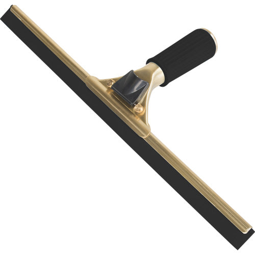 14" Hand Held Window Squeegee, Rubber, Brass Frame - JO141