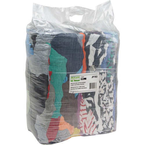 Chiffons fabriqués à partir de matériaux recyclés, Coton, Mélange de couleurs, 25 lb - JP783