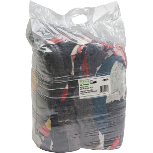 Chiffons fabriqués à partir de matériaux recyclés, Molleton, Mélange de couleurs, 25 lb - JQ109