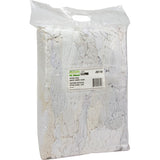 Chiffons fabriqués à partir de matériaux recyclés, Coton, Blanc, 10 lb - JQ110