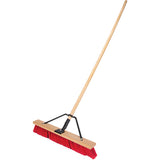 Reinforced Handle Push Broom, 24", Medium, PVC Bristles - JQ458