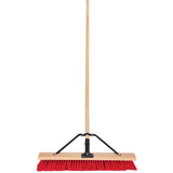 Reinforced Handle Push Broom, 24", Medium, PVC Bristles - JQ458