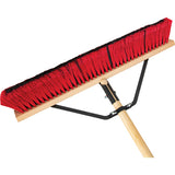 Reinforced Handle Push Broom, 24", Medium, PVC Bristles - JQ458
