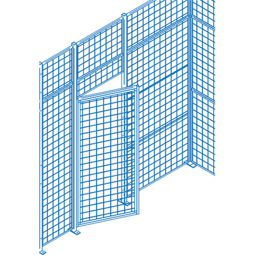 Composantes pour partitions & cloisons grillagées - Portes battantes, 4' la x 7' h - KD112