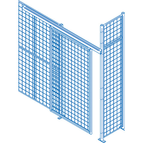 Composantes pour partitions & cloisons grillagées - Portes coulissantes, 8' la x 10' h - KD107