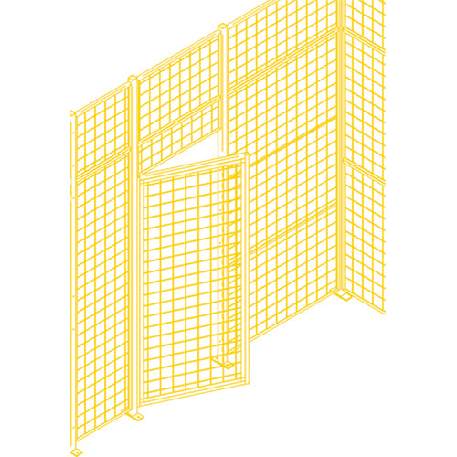 Composantes pour partitions & cloisons grillagées - Portes battantes, 4' la x 7' h - KH935