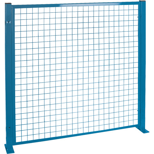 Protecteurs de périmètre - Style treillis métallique, 4' h x 4' la, Bleu - KH945