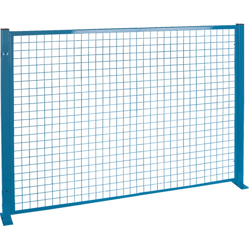 Protecteurs de périmètre - Style treillis métallique, 4' h x 8' la, Bleu - KH947