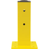 Poteau pour barrière de sécurité, Acier, 5" lo x 17" h, Jaune sécurité - KI246