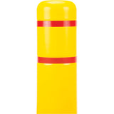 Capuchon en polyéthylène pour borne de protection, 4-1/2" dia. x 52" l, Rouge/Jaune - KI327