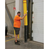 Capuchon en polyéthylène pour borne de protection, 4-1/2" dia. x 52" l, Rouge/Jaune - KI327