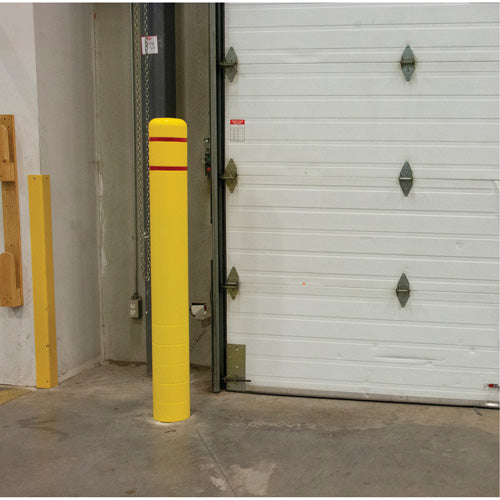 Capuchon en polyéthylène pour borne de protection, 4-1/2" dia. x 52" l, Rouge/Jaune - KI327