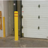 Capuchon en polyéthylène pour borne de protection, 4-1/2" dia. x 52" l, Rouge/Jaune - KI327