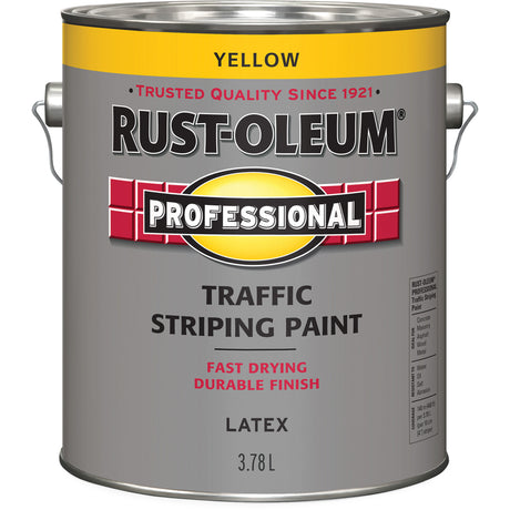 Peinture de marquage routier Rust-Oleum Professional jaune au latex, 3,78 L