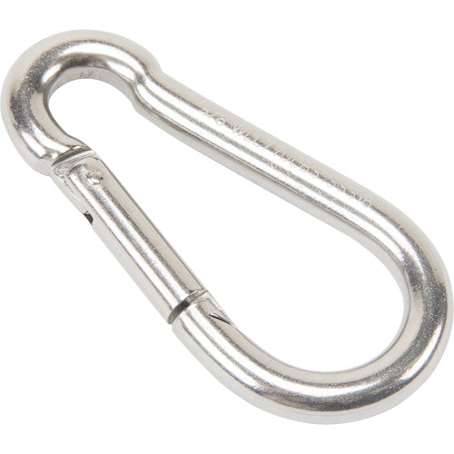 Mousqueton en acier inoxydable, 770 lb (0,385 tonne) Charge d'utilisation max., 3/8" Taille, 5/8" Oeil - LW277