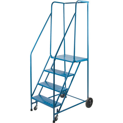 Escabeau roulant certifié par la CSA, 4 marches, Largeur de la marche 22", Hauteur de la plateforme 37", Acier - MA614