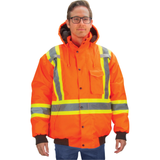 Parka d'hiver imperméable 7-en-1, Orange haute visibilité