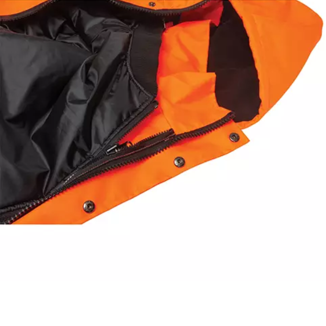 Parka d'hiver imperméable 7-en-1, Orange haute visibilité