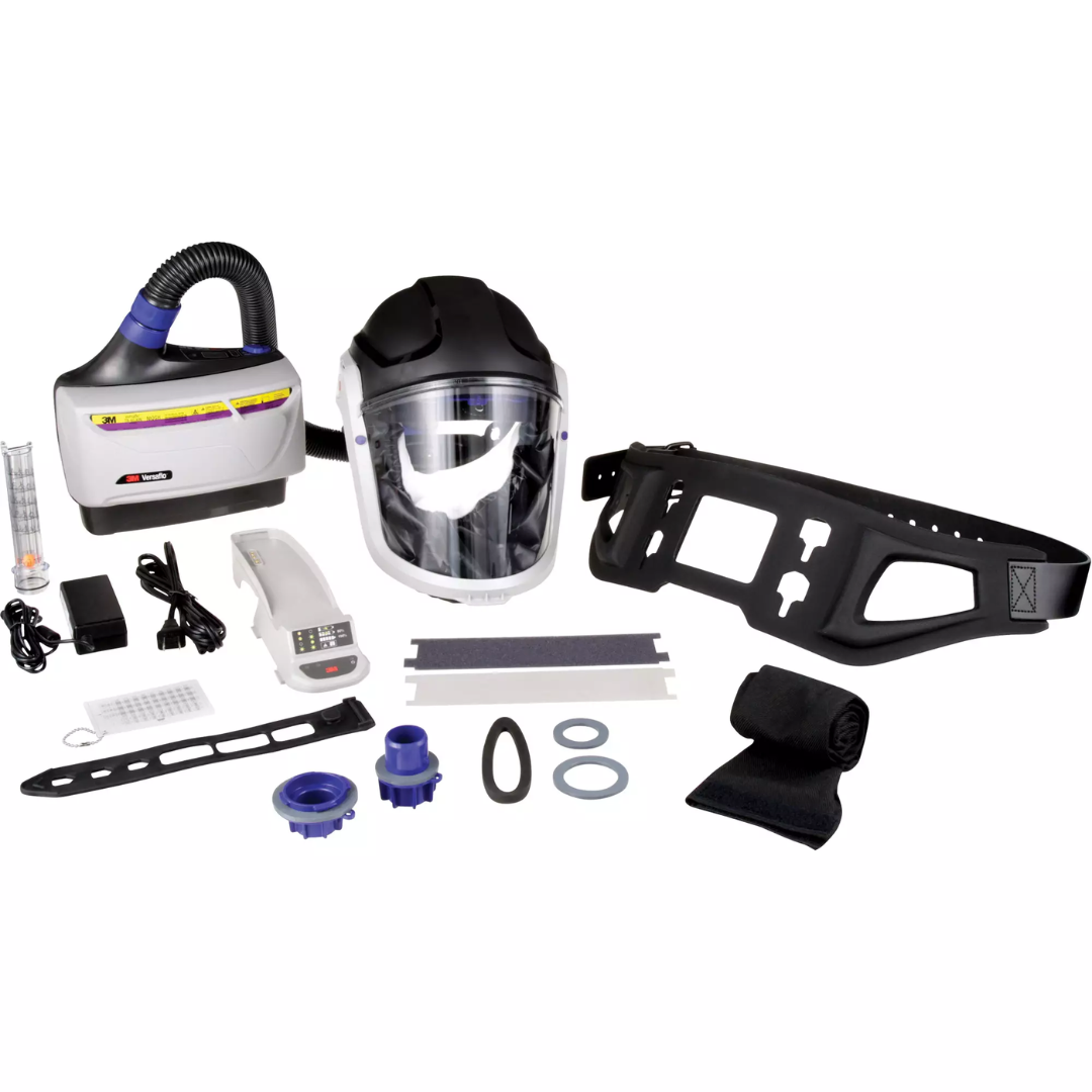 XPRS - Heavy Duty Industrial Kit for Versaflo™ TR-600 Powered Respirator, Hood &amp; Visor, Lithium-ion Battery