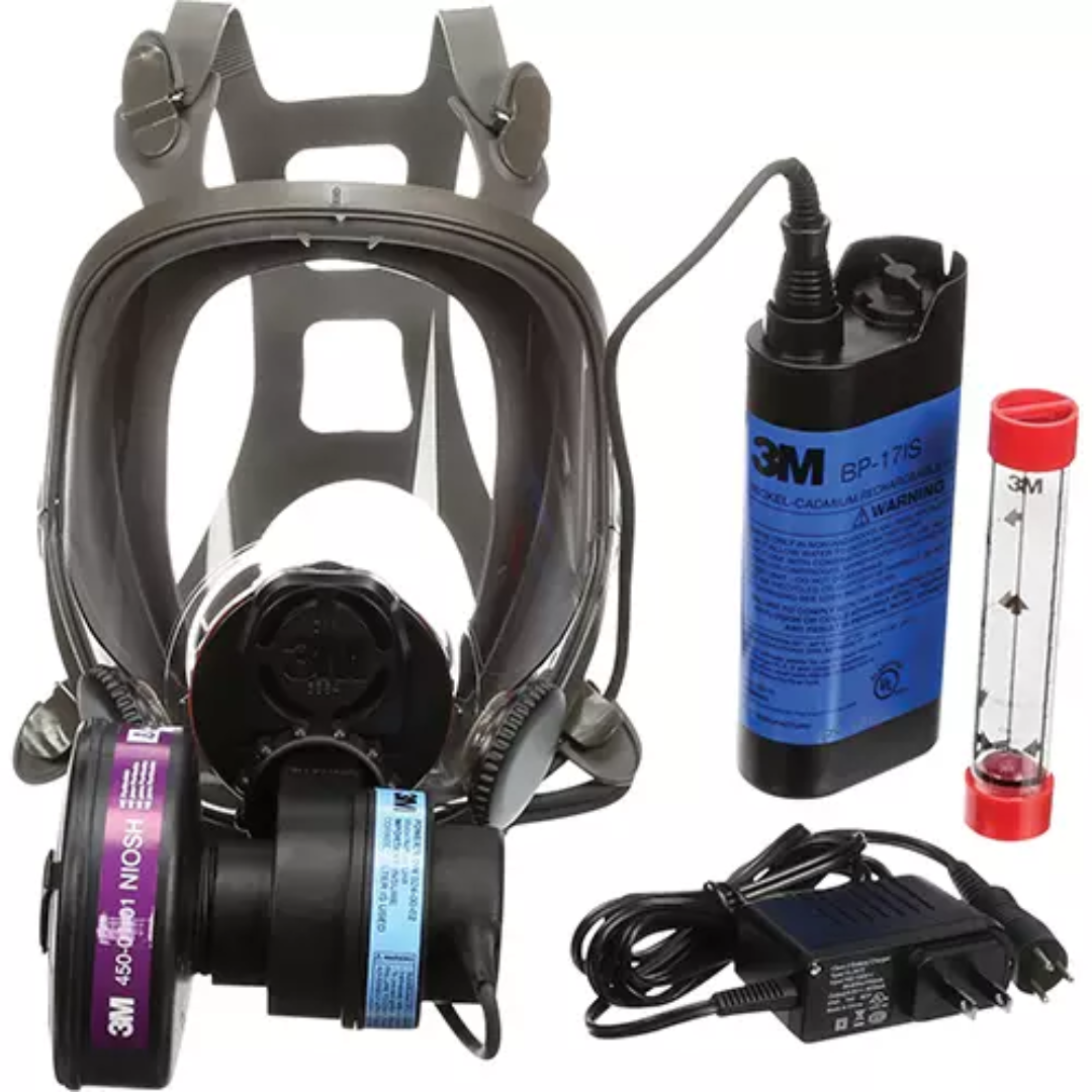 XPRS - Powerflow™ Face-worn Powered Air Purifying Respirators (PAPR), Facepiece Respirator, NiCd Battery