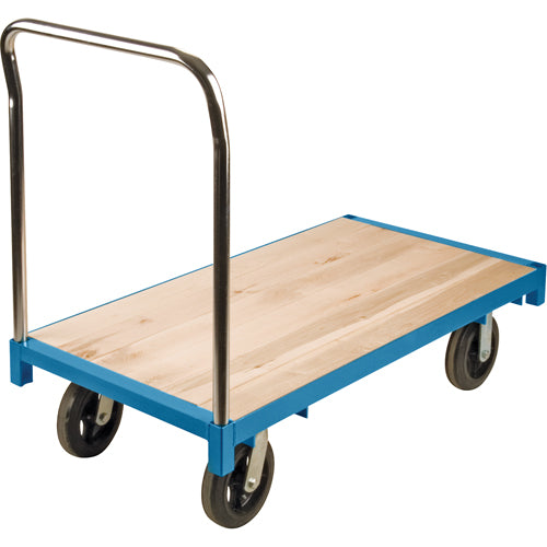 Chariot à plateforme robuste avec capacité de 2000 lb et roues en caoutchouc