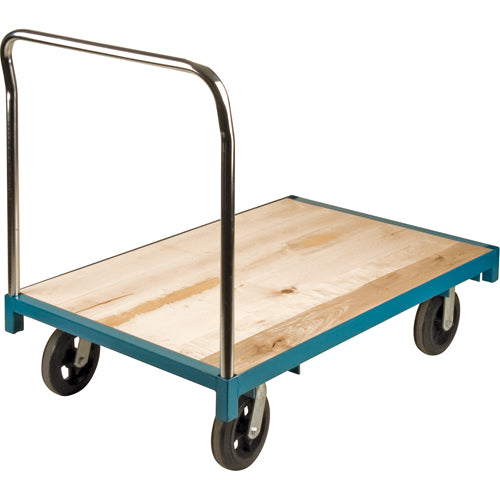 Chariot à plateforme robuste avec capacité de 2000 lb et roues en caoutchouc