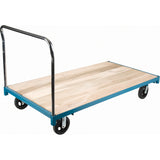 Chariot à plateforme robuste avec capacité de 2000 lb et roues en caoutchouc