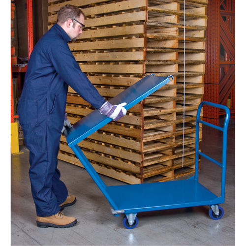 Chariots à tablettes/plateforme, Acier, 24" la x 36" p x 40" h, Capacité de la plateforme 1300 lb - MB391