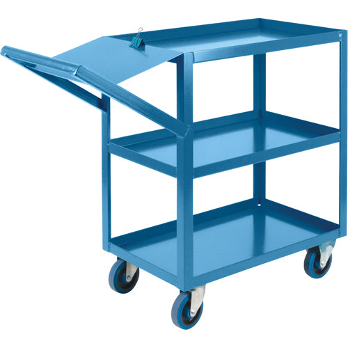 Chariots à cueillette, 36" h x 18" la x 46" p, 3 Tablettes, Capacité 1200 lb - MB442